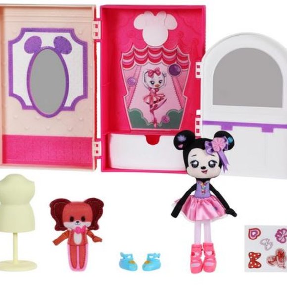 Disney Sweet Seams 6" Soft Rag Doll Deluxe Pack Minnie Mouse & Fifi Ballet Studi - Picture 1 of 2